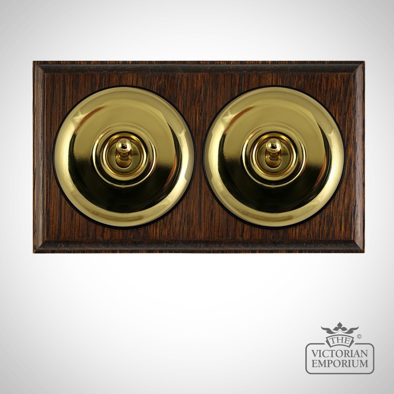 2 Gang Period Light Switch - plain in a choice of finishes