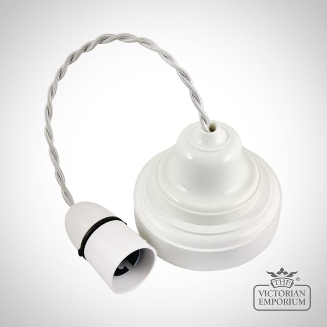 White Bakelite White Cielling Rose 2