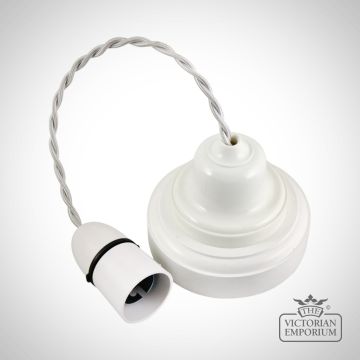 White Bakelite White Cielling Rose 2