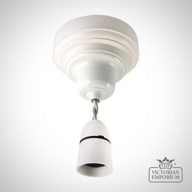 White Bakelite White Cielling Rose