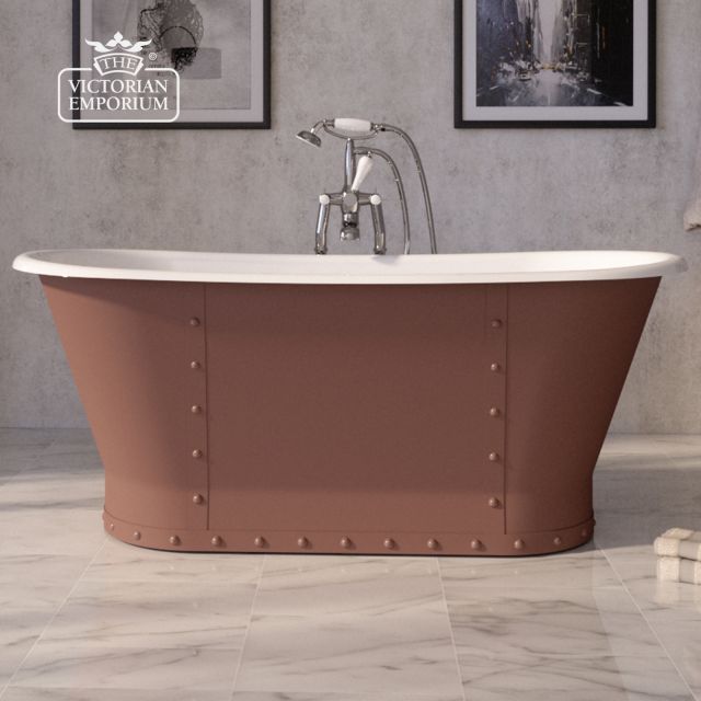 Rolltop Bath Drayton Farrow  Ball Dead Salmon