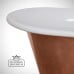 Roll Top Bath Classic Copper Exterior With White Painted Enamel Interiornormandy2
