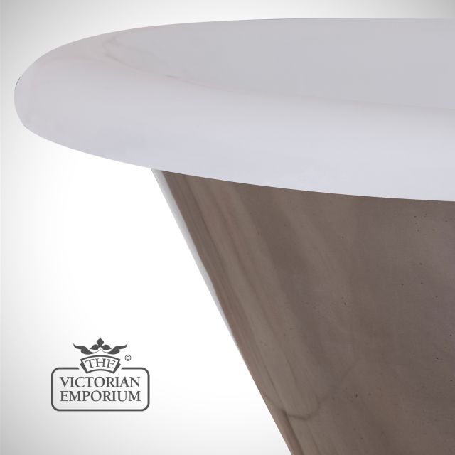 Roll Top Bath Classic Brushed Tin Exterior And Enamel Interior Montreal