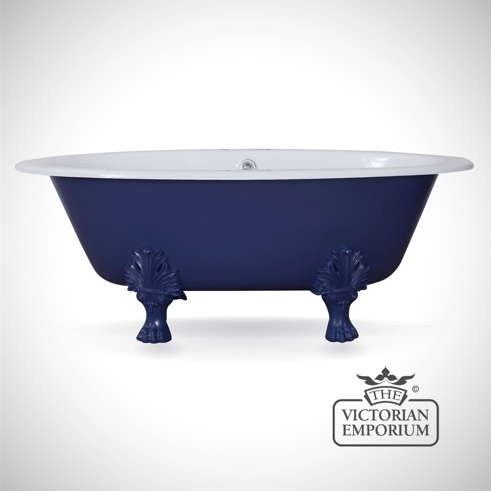Edmonton oval cast iron bath painted