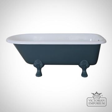 Roll Top Bath Classic Painted Rivets Exterior And White Enamel Interior Cambridge1
