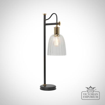 Lamp Light Interior Desk Table Industrial Period Black Brass Douilletlbpb