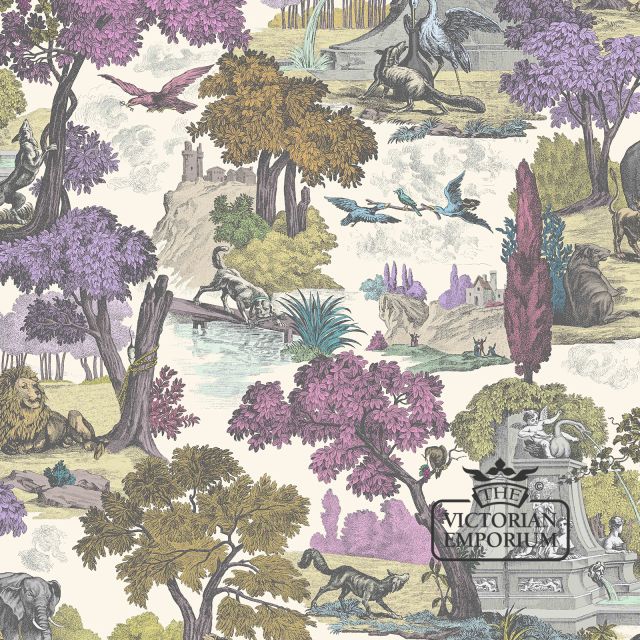 Wallpaper Animals Birds Trees Follies Traditional Victorian Edwardian Classic Decorative  Folie Versailles Grand 99 16065