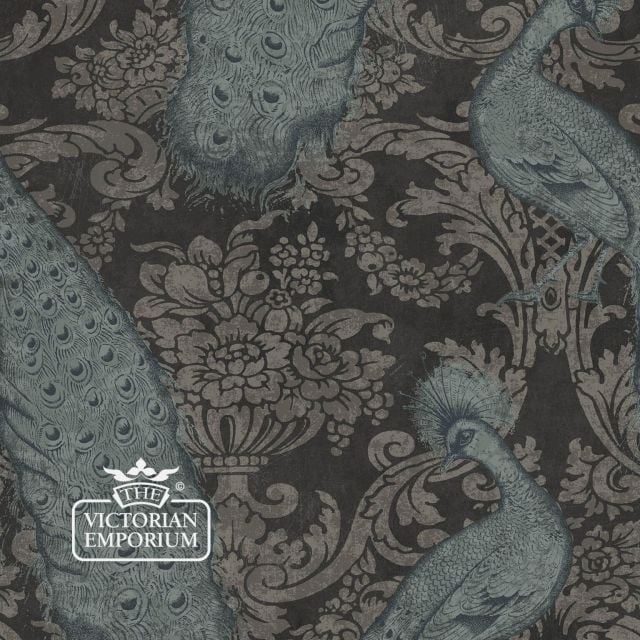 Wallpaper Ornamental Peacocks Traditional Victorian Edwardian Classic Decorative  Byron 94 7041