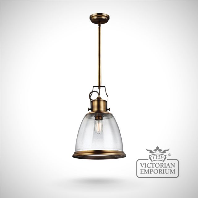 Hobsons large ceiling pendant in Aged Brass