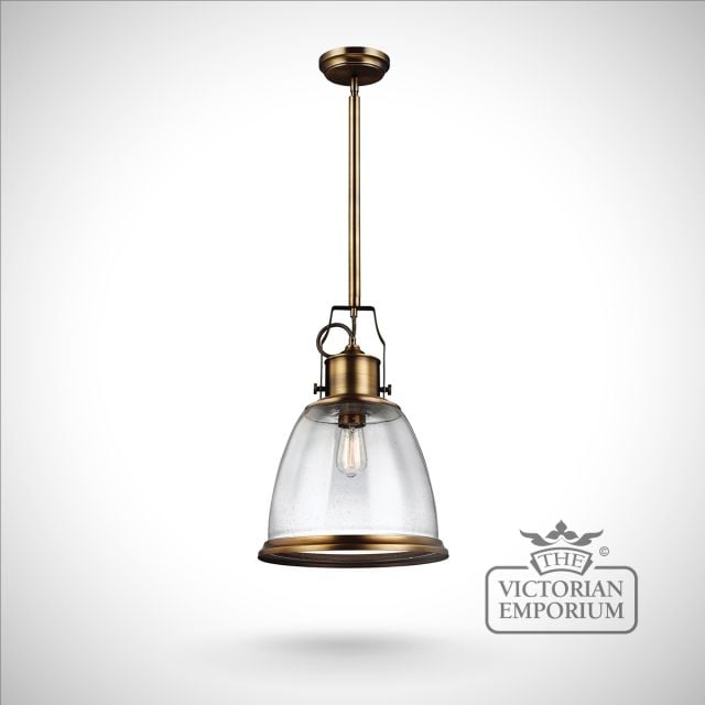 Hobsons large ceiling pendant in Aged Brass