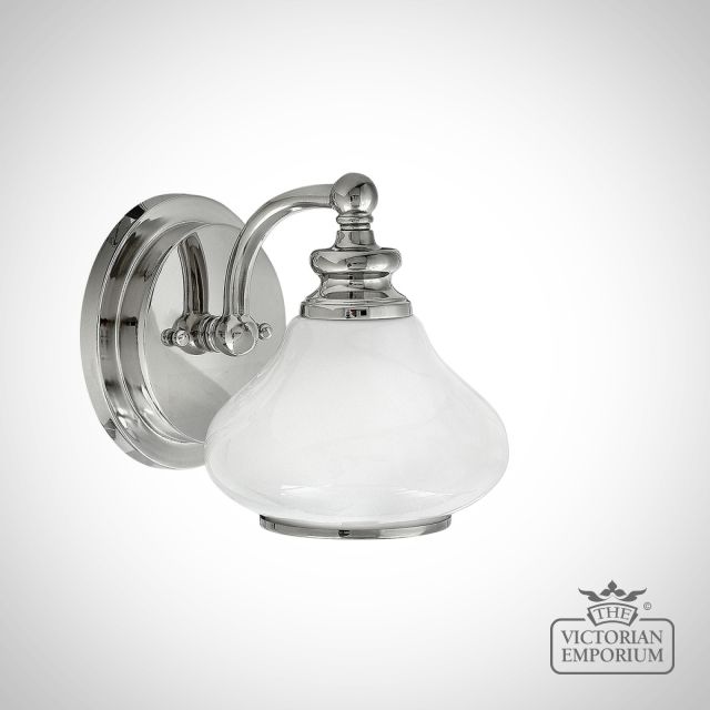 Ainley Bathroom Single Wall Light In Polished Chrome