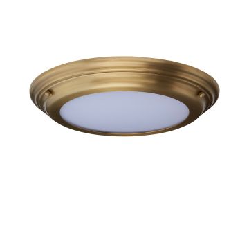 Low Level Shallow Ceiling Lamp Light Interior Aged Brass Bathwellandab Off