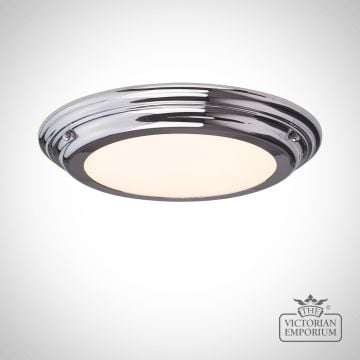 Low Level Shallow Ceiling Lamp Light Interior Chrome Bathwellfpc