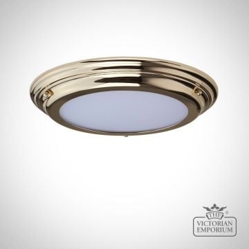 Low Level Shallow Ceiling Lamp Light Interior Polished Brass Bathwellandpg Off