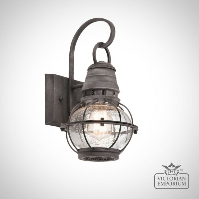 Bridgetown small wall lantern in zinc