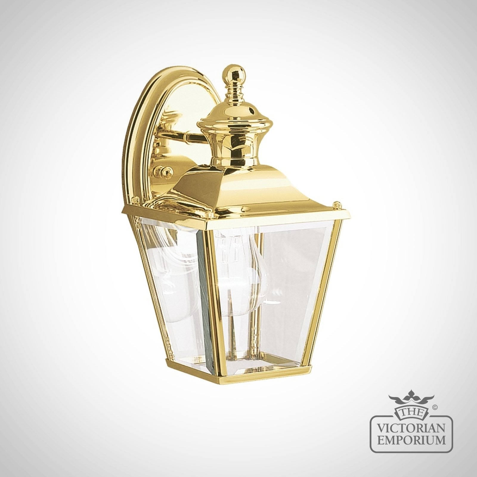 Bay small wall lantern in polished brass