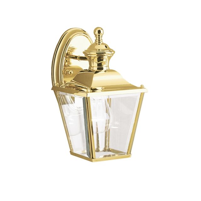 Bay small wall lantern in polished brass