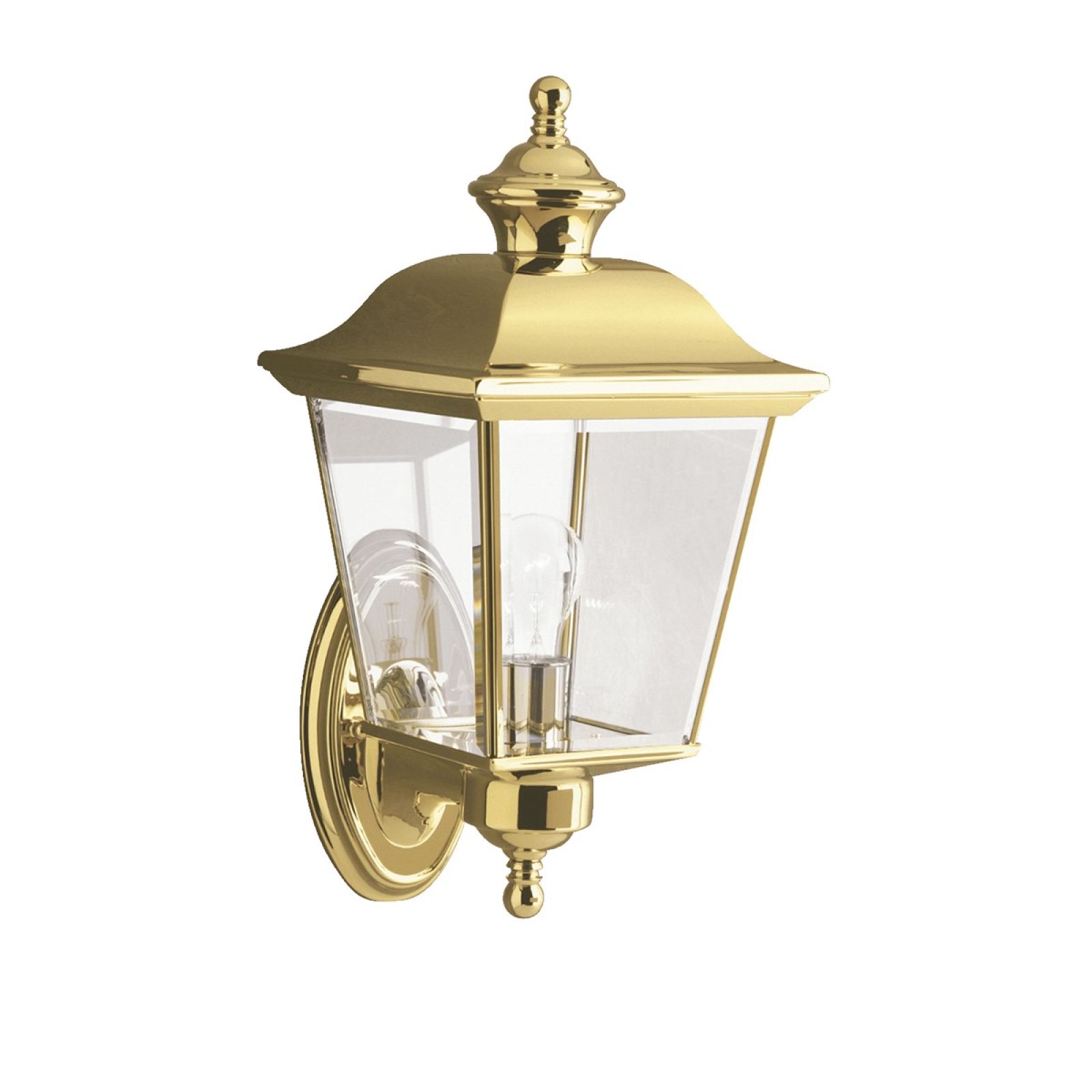 Bay medium wall lantern in polished brass