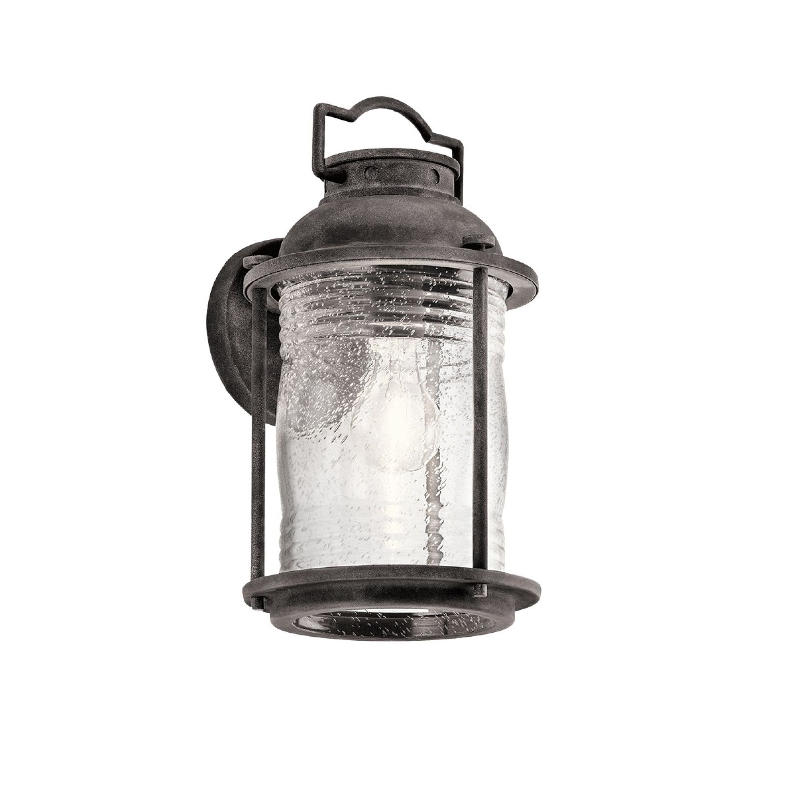 Ashland medium wall lantern in weathered zinc
