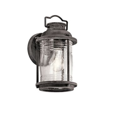 Ashland small wall lantern in weathered zinc