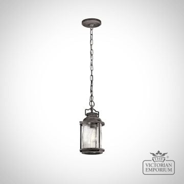 Ashland chain lantern in weathered zinc