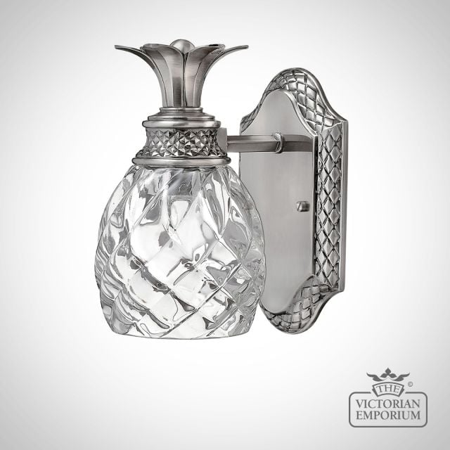 Pineapple Bathroom Single Wall Light In Antique Nickel
