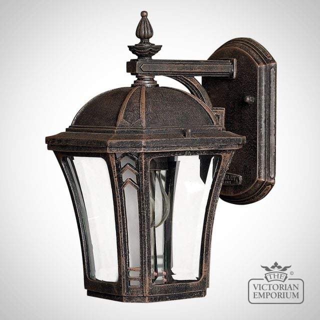 Wabash 2 Light Small Wall Lantern in Mocha