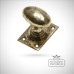 Cast brass door knob old classical victorian decorative reclaimed-veb1551c-01