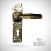 Cast brass door handle old classical victorian decorative reclaimed-veb2439b-01