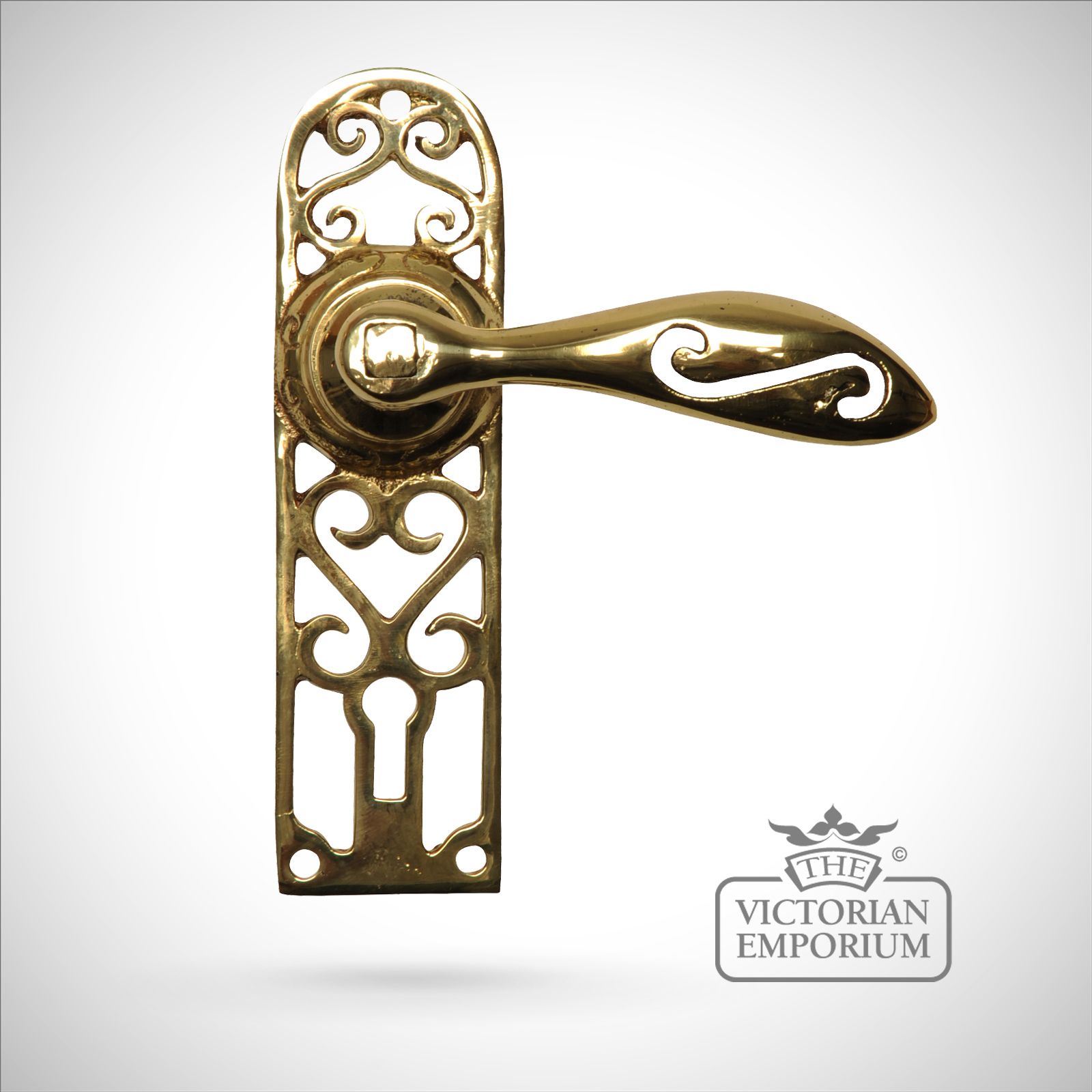 Cast brass cut out pattern handle Door