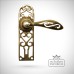 Cast brass door handle old classical victorian decorative reclaimed-veb2561b-01