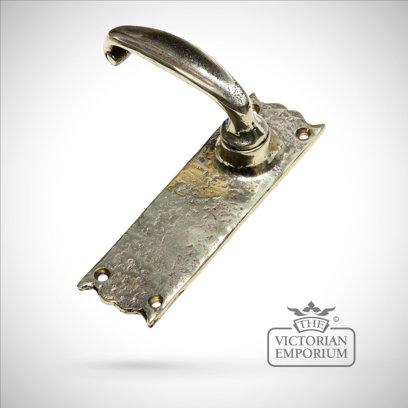 Cast brass handle - sold as a pair - lock or latch
