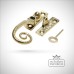 Cast brass locking fastener old classical victorian decorative reclaimed-veb1165-01