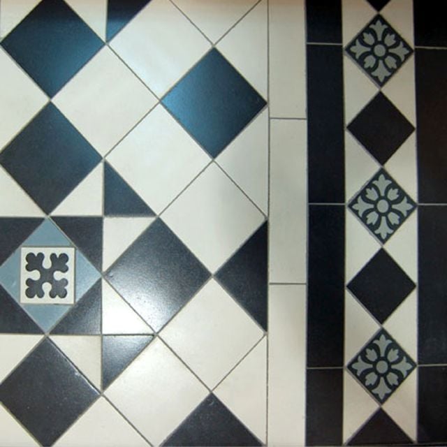Traditional Tiles Floor Hand Made Old Classical Victorian Decorative Reclaimed Ashtree B