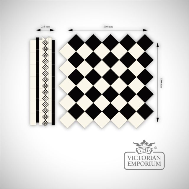 Coal Ford Mosaic Floor tiles Border