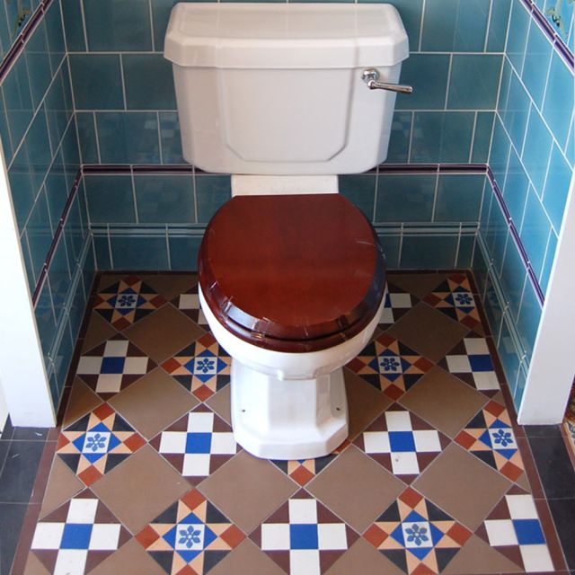 Traditional Tiles Floor Hand Made Old Classical Victorian Decorative Reclaimed Hollygrove B