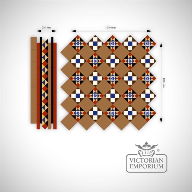 Holly Grove Mosaic Floor tiles Border