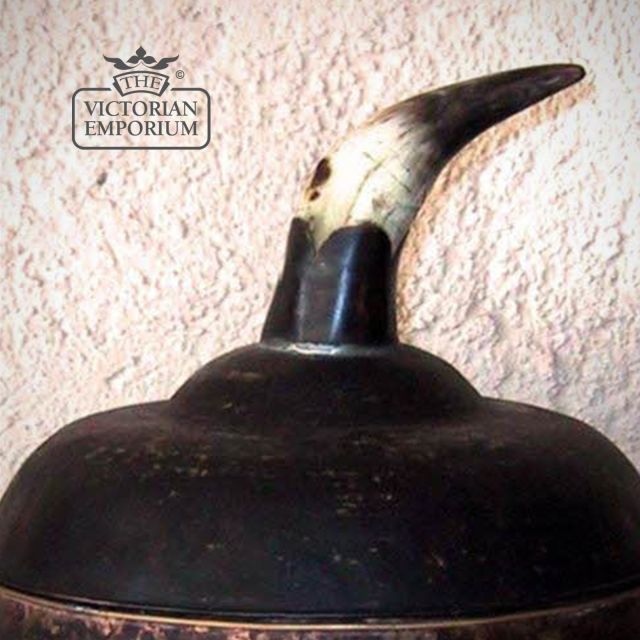 Hammered Copper Box With Real Cow Horn Handle Dc008 1