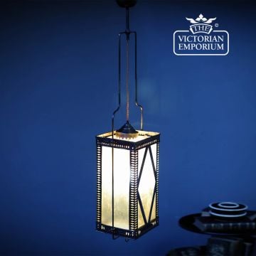 Iron Hanging Pendent Lamp With Glass Lu121 2