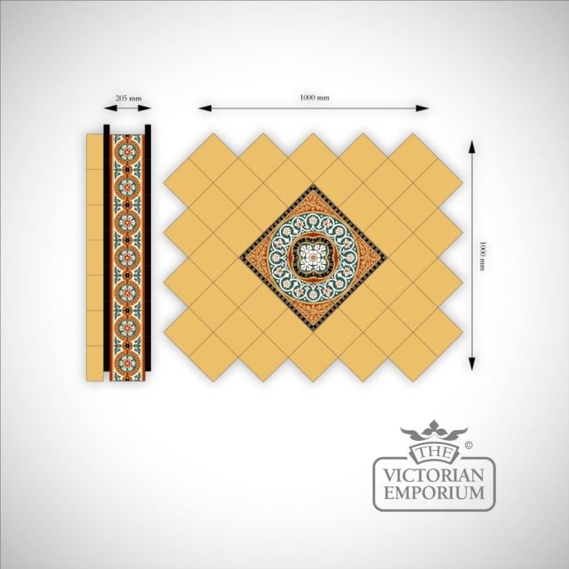 Jacks Field Mosaic Floor tiles Inset (centre)