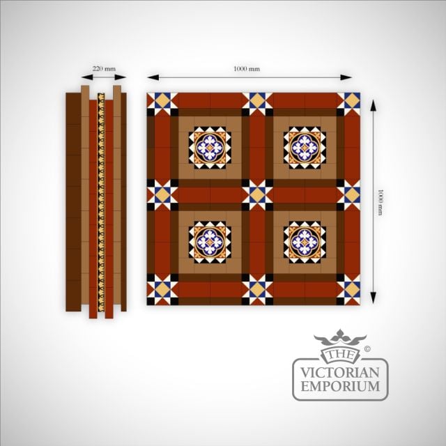 Knowl Mosaic Floor tiles Inset (centre)