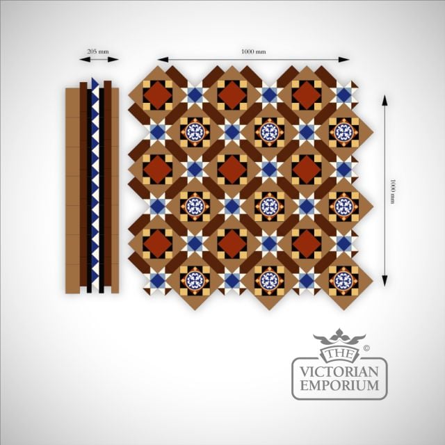 Lady Wood Mosaic Floor tiles Inset (centre)
