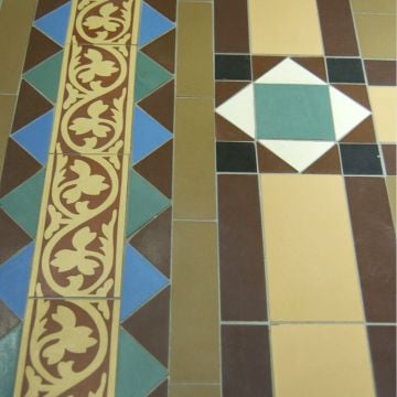 Traditional Tiles Floor Hand Made Old Classical Victorian Decorative Reclaimed Rock B