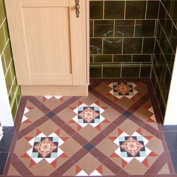 Traditional Tiles Floor Hand Made Old Classical Victorian Decorative Reclaimed Salthouses B