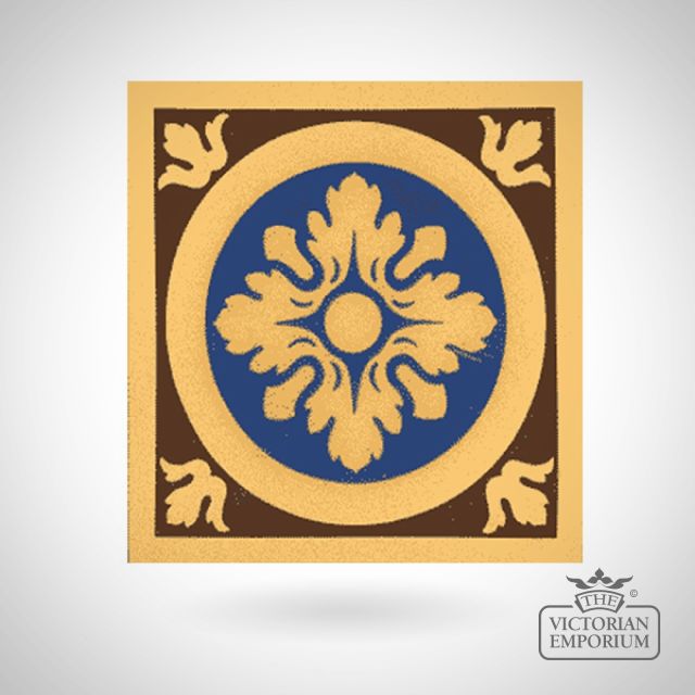 Encaustic 6” square tile - design 4