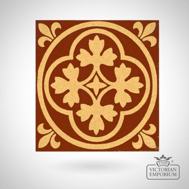 Encaustic 6” square tile - design 11