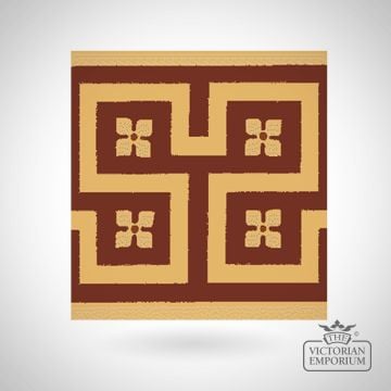 Encaustic 6” square tile - design 12