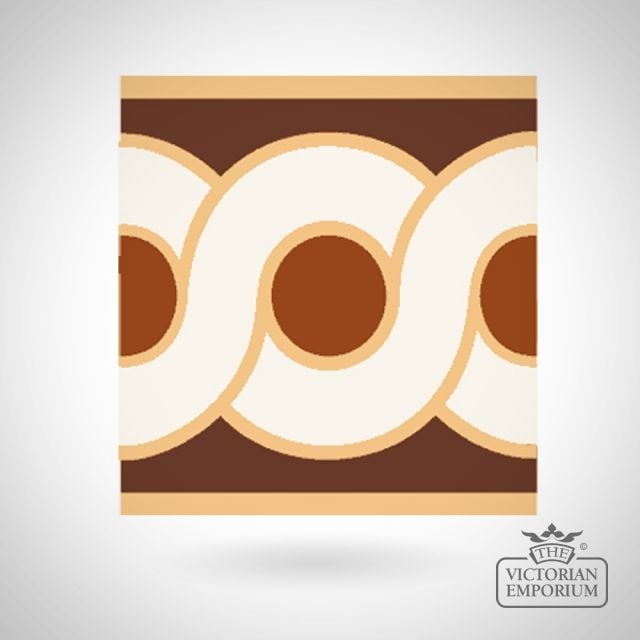 Encaustic 6” square tile - design 16