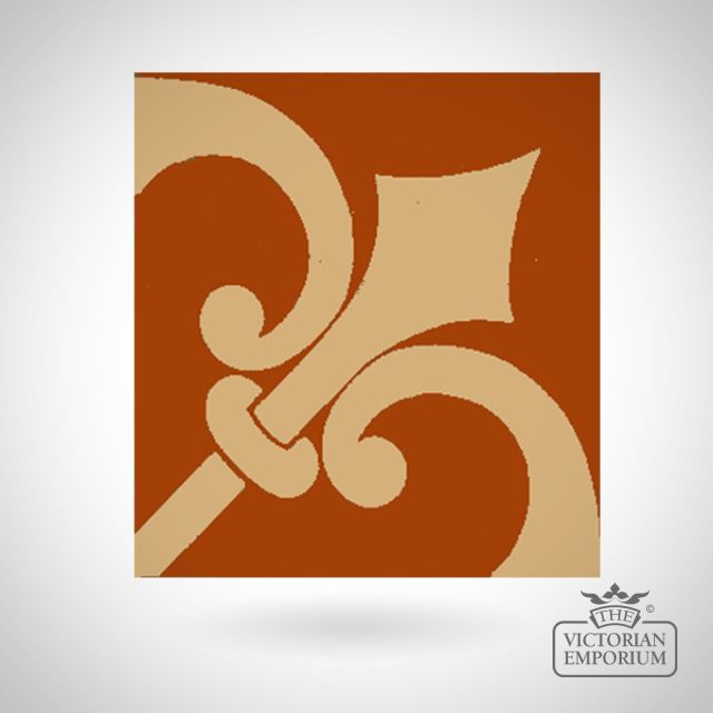 Encaustic 6” square tile - design 20