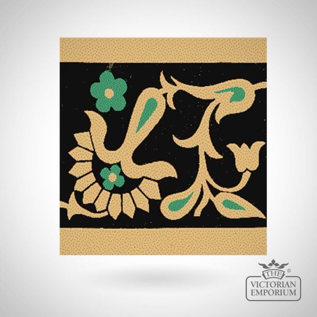 Encaustic 6” square tile - design 28